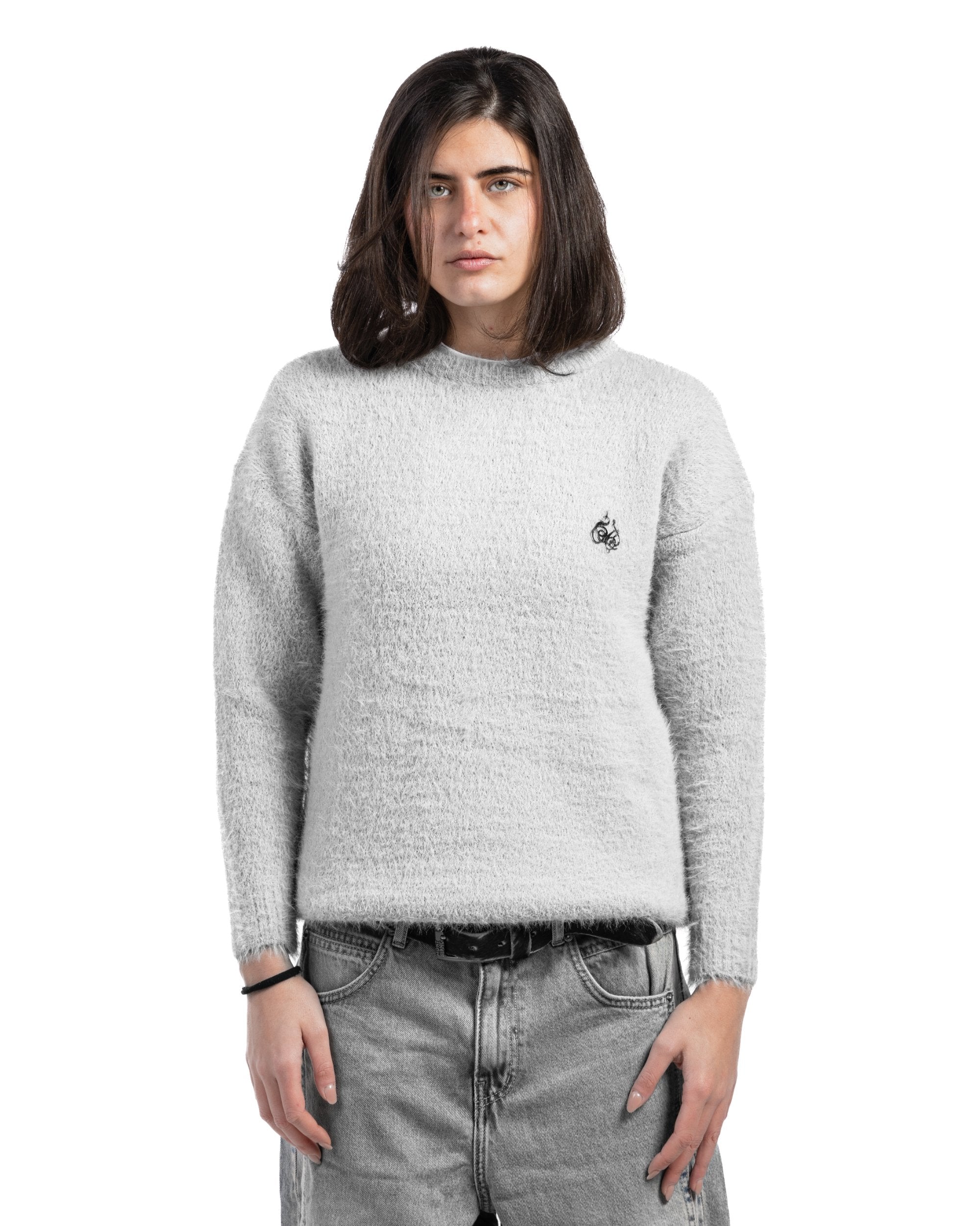 MOHAIR  LIGHT GREY SWEATER