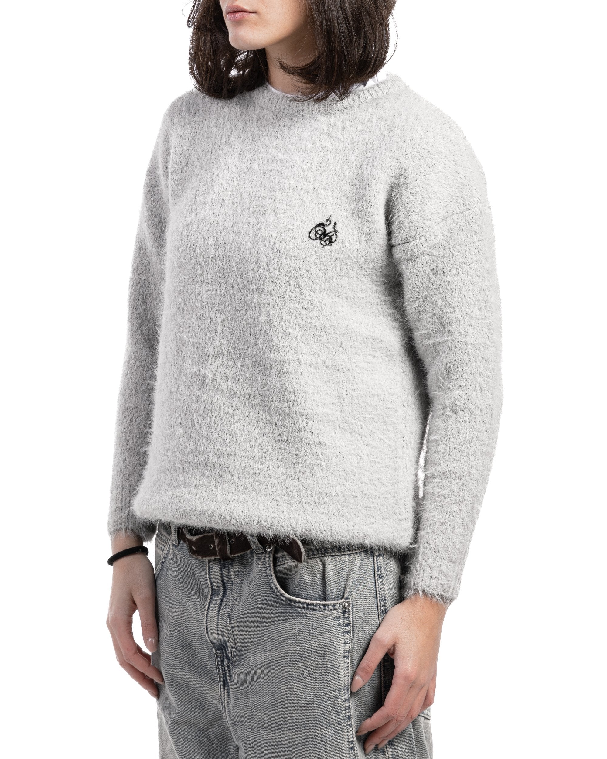 MOHAIR  LIGHT GREY SWEATER