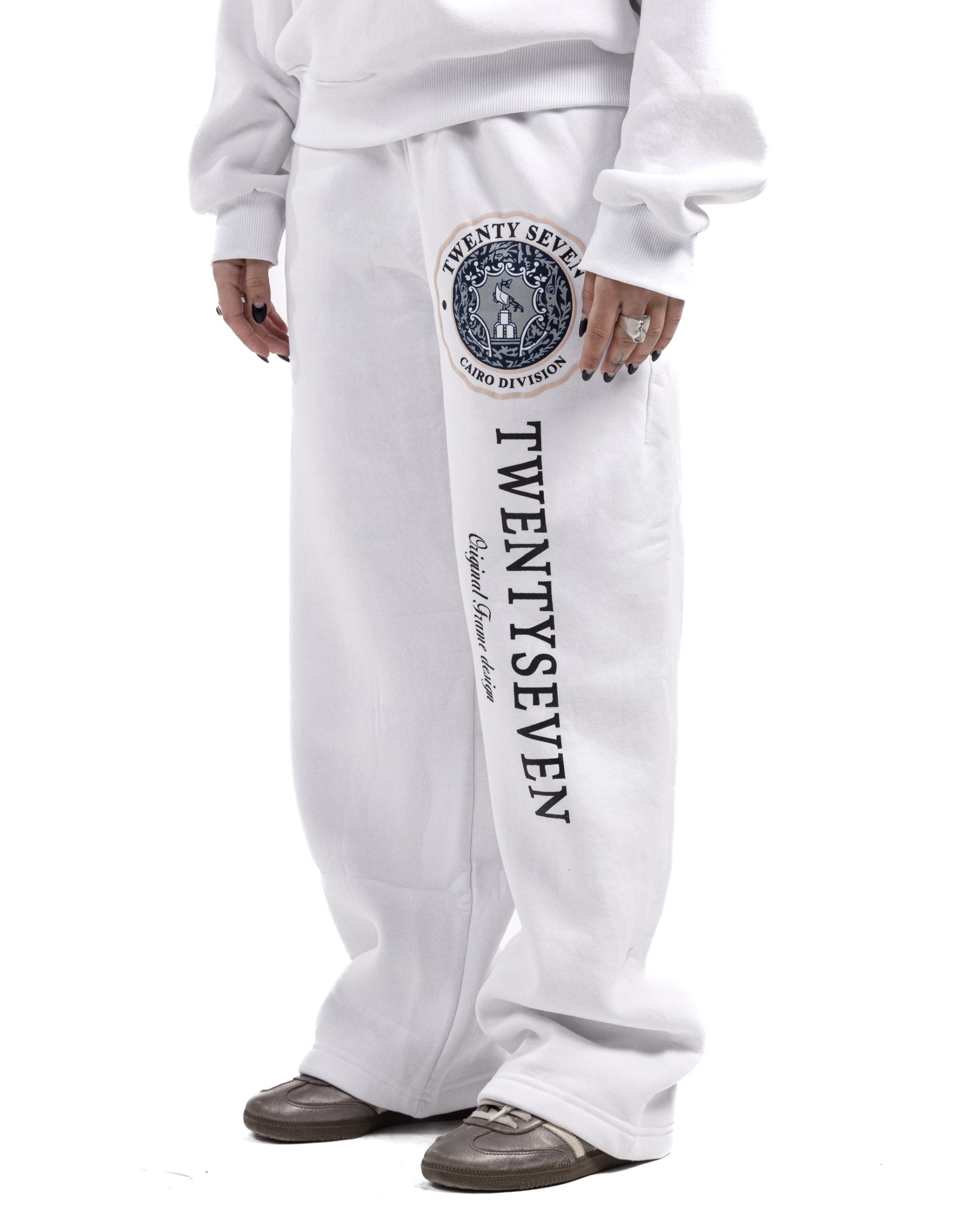 DIVISION WHITE SWEATPANTS