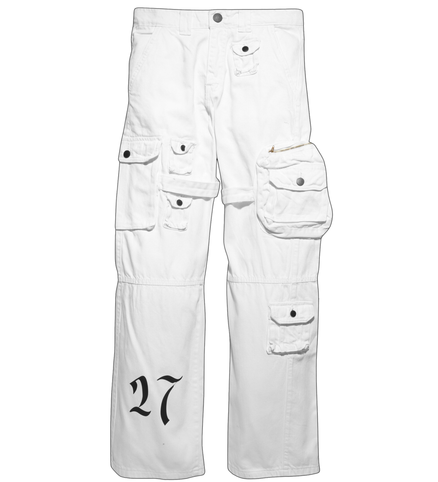 White Pockets Cargos