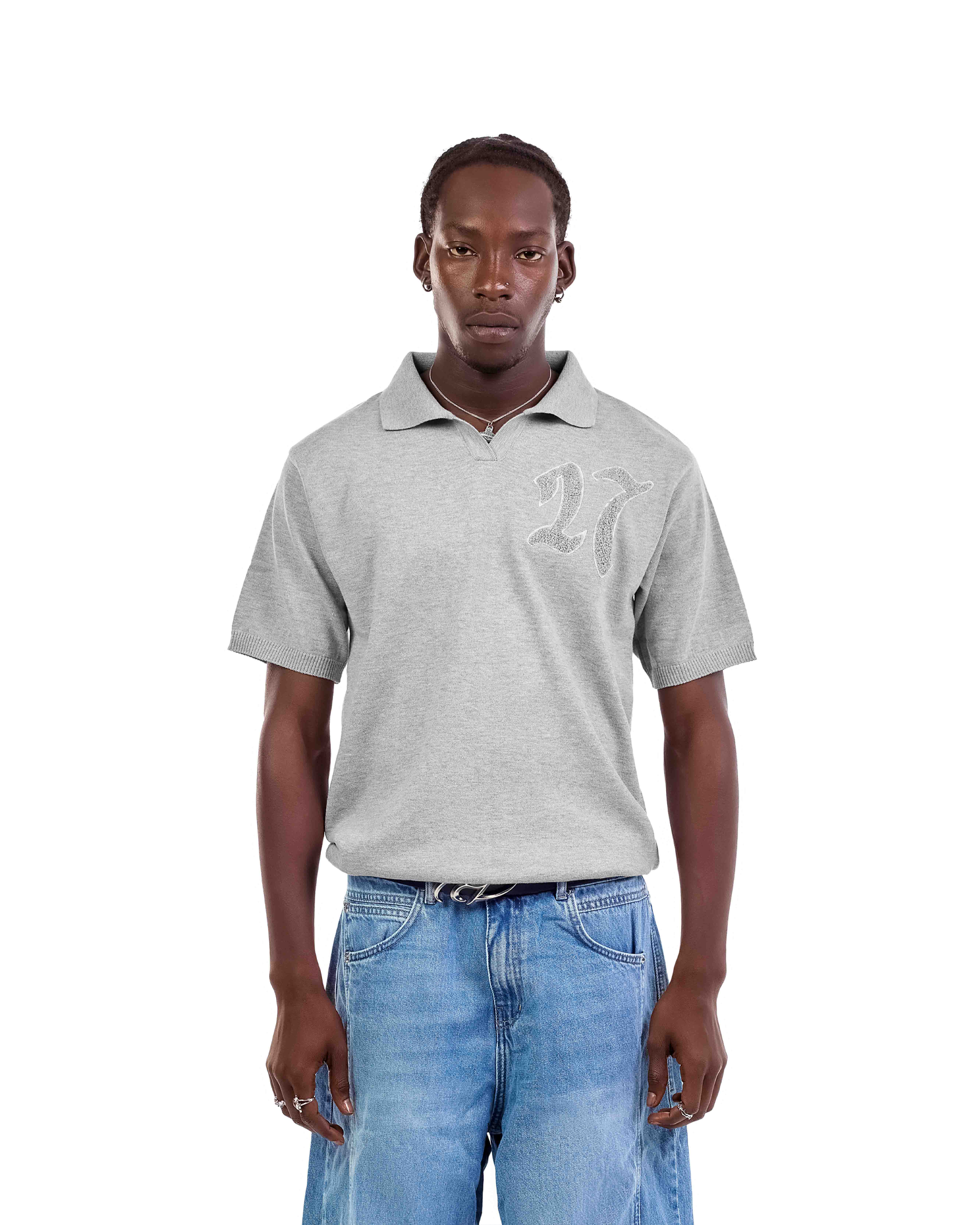 Stitched Knit Grey
