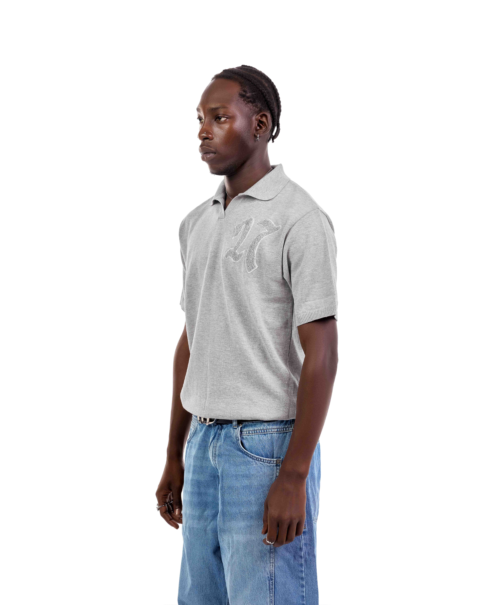 Stitched Knit Grey