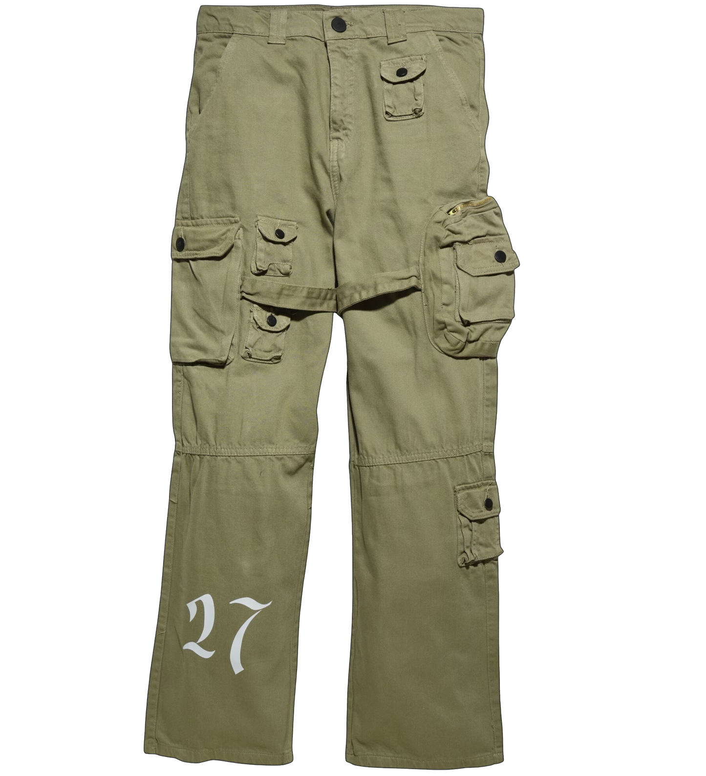 Olive Green Pocket Cargos