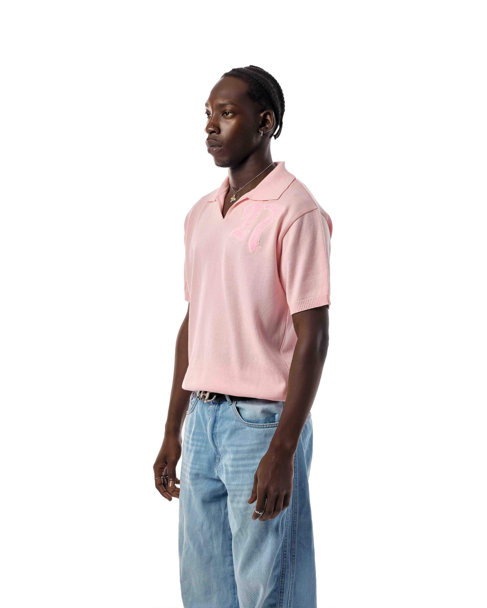 Stitched Knit Pink