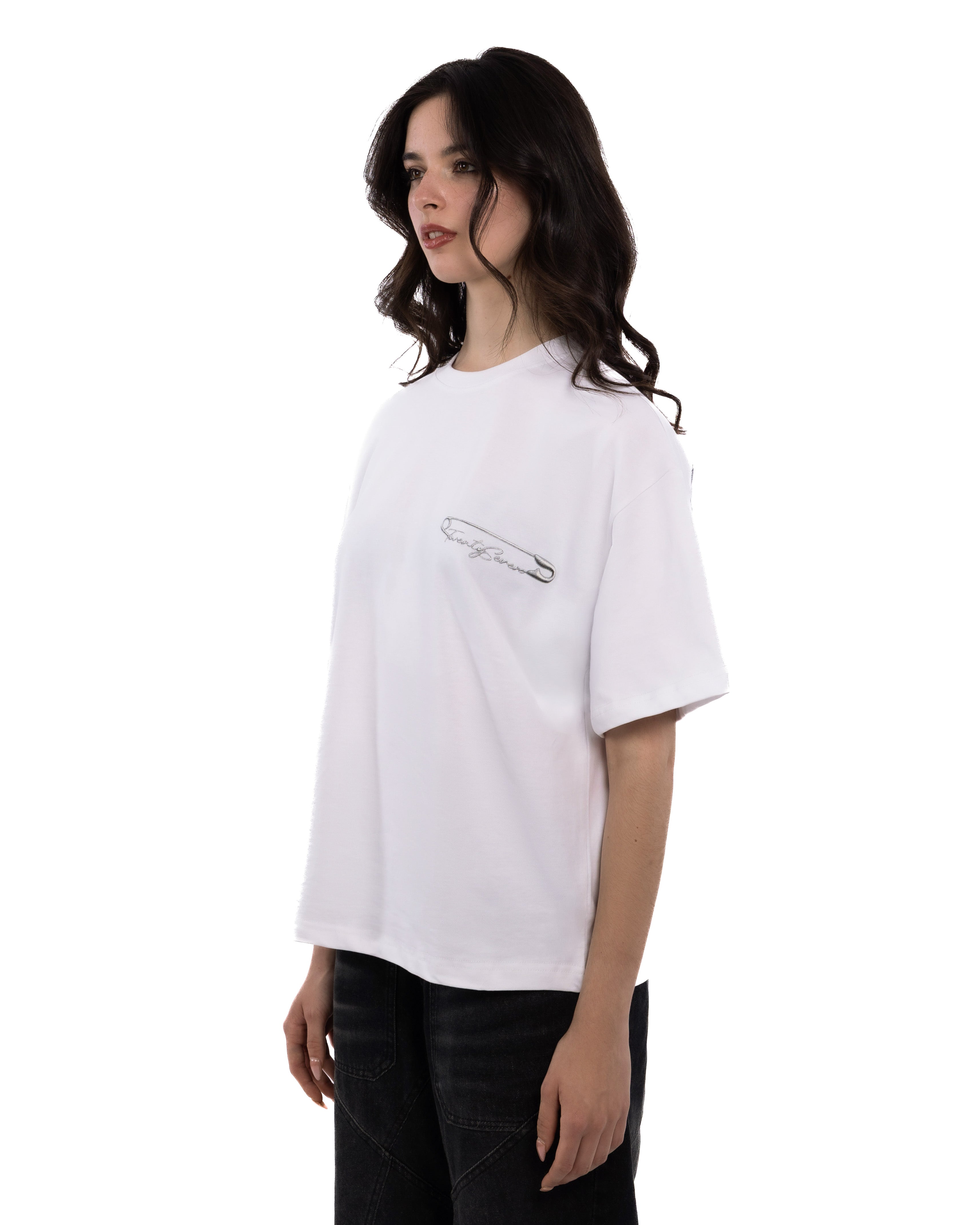 White PIN TEE