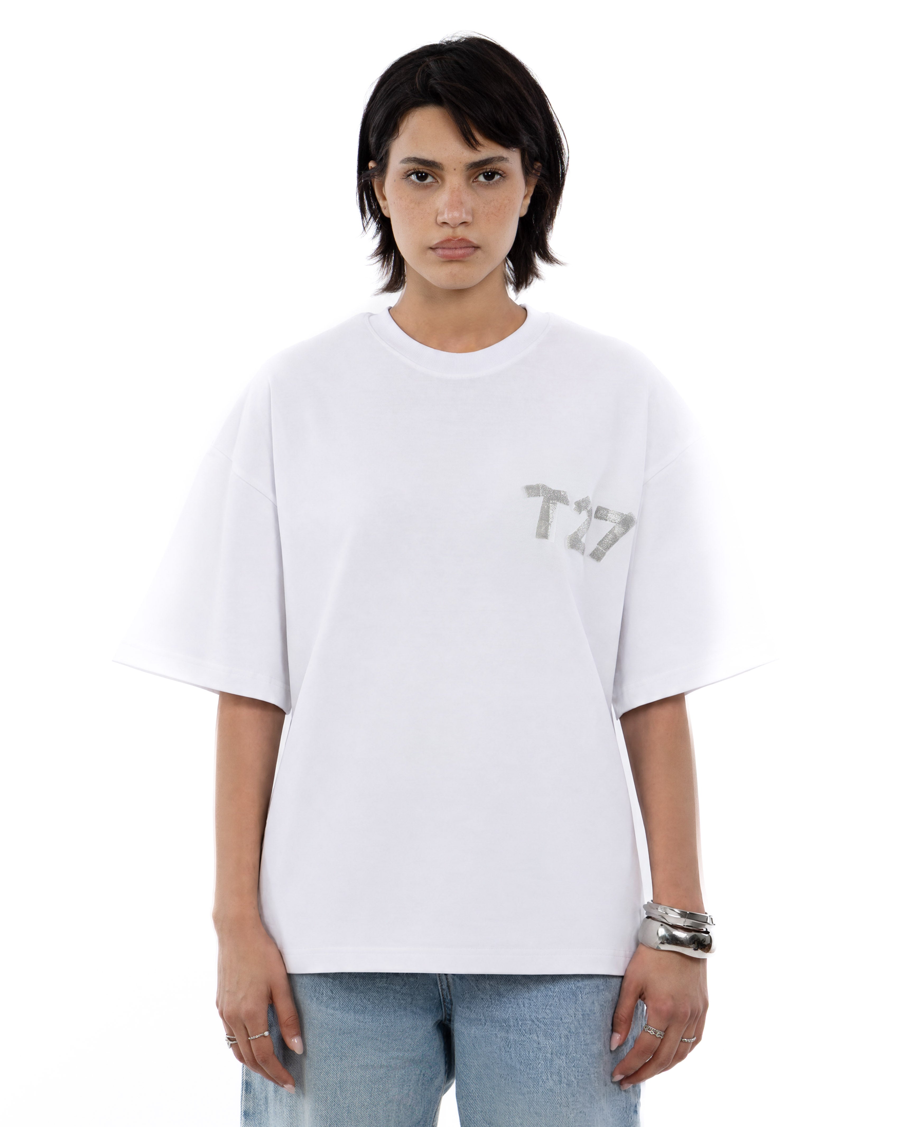 White mono vibe Tee