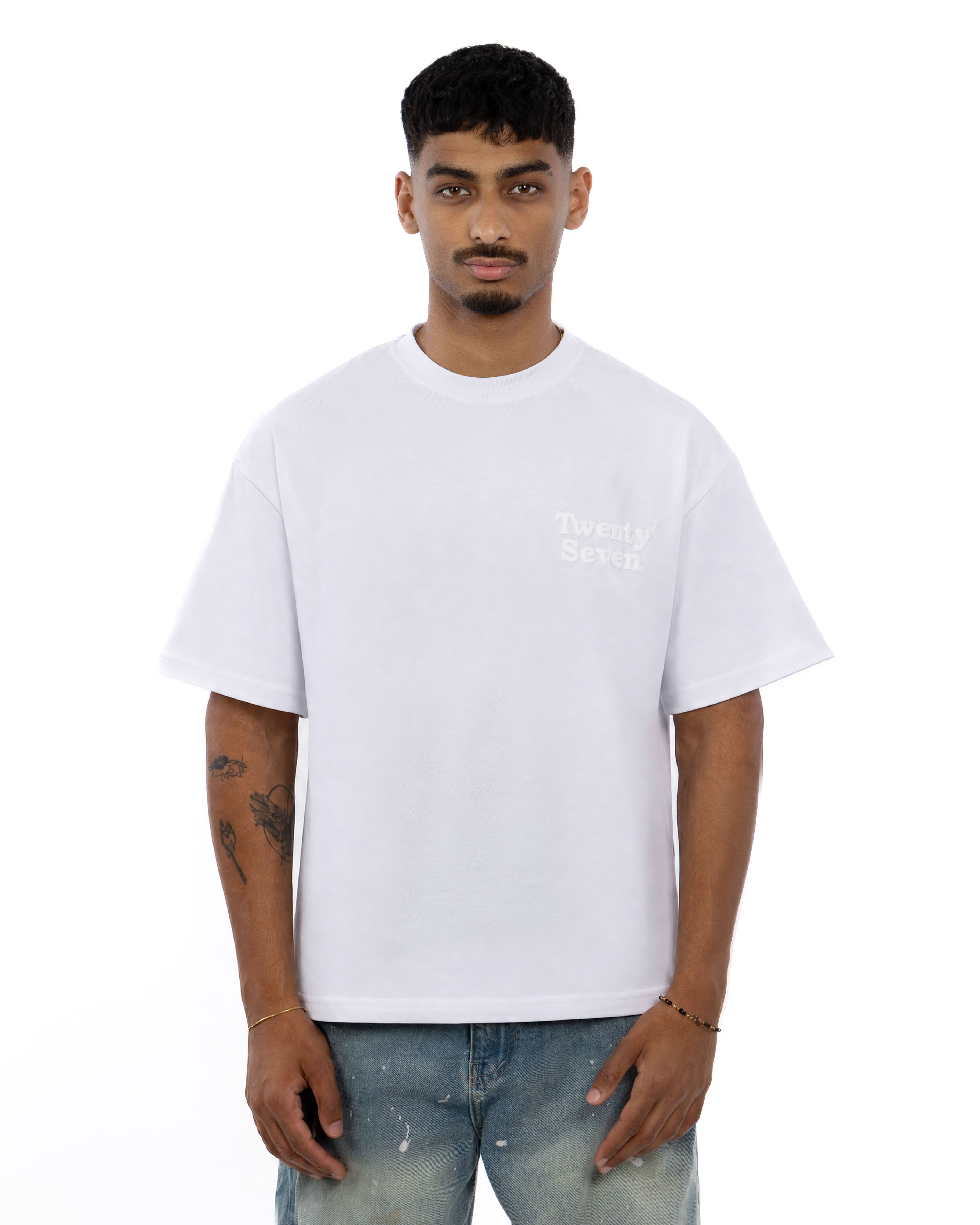WHITE BASIC TEE