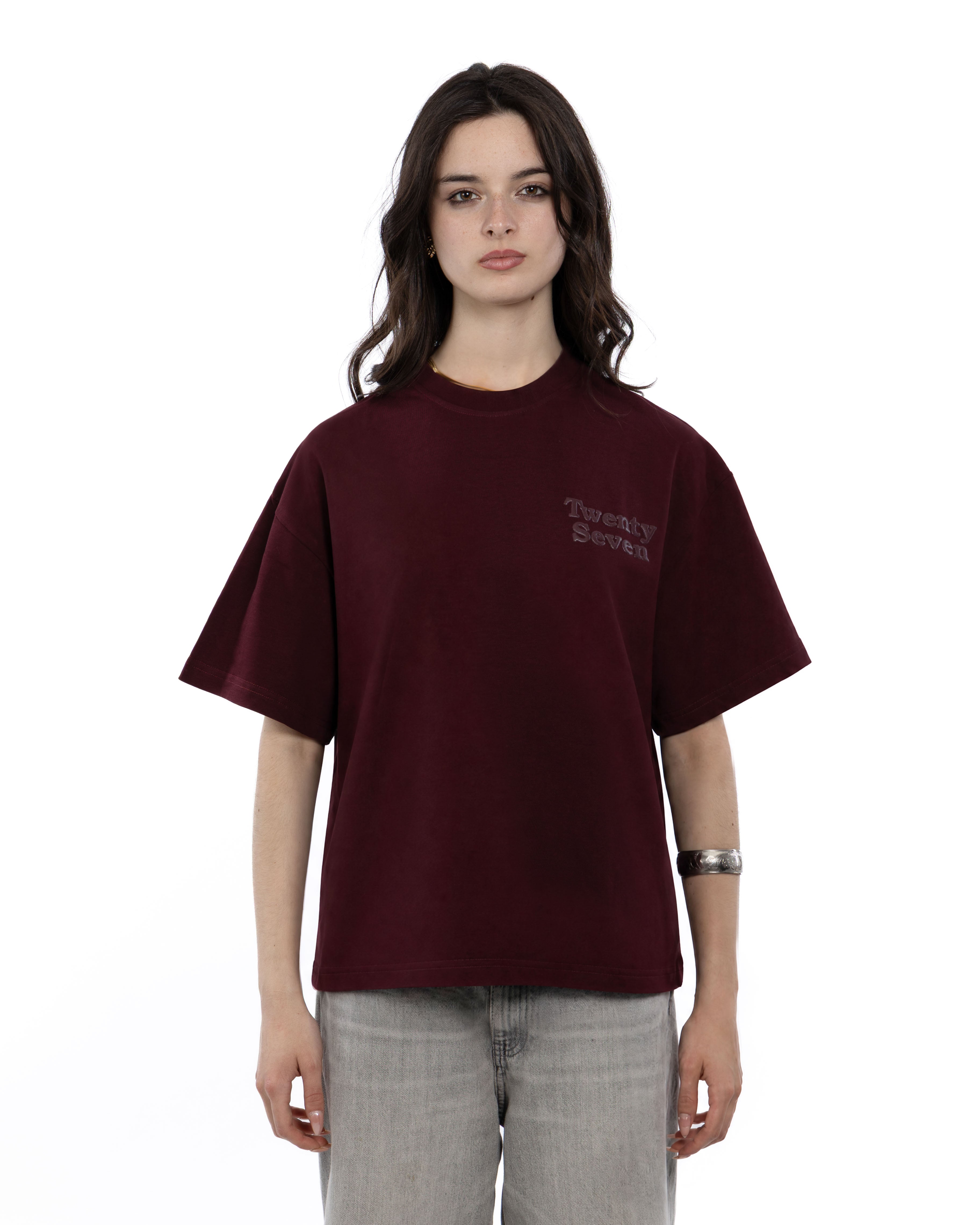 MAROON BASIC TEE