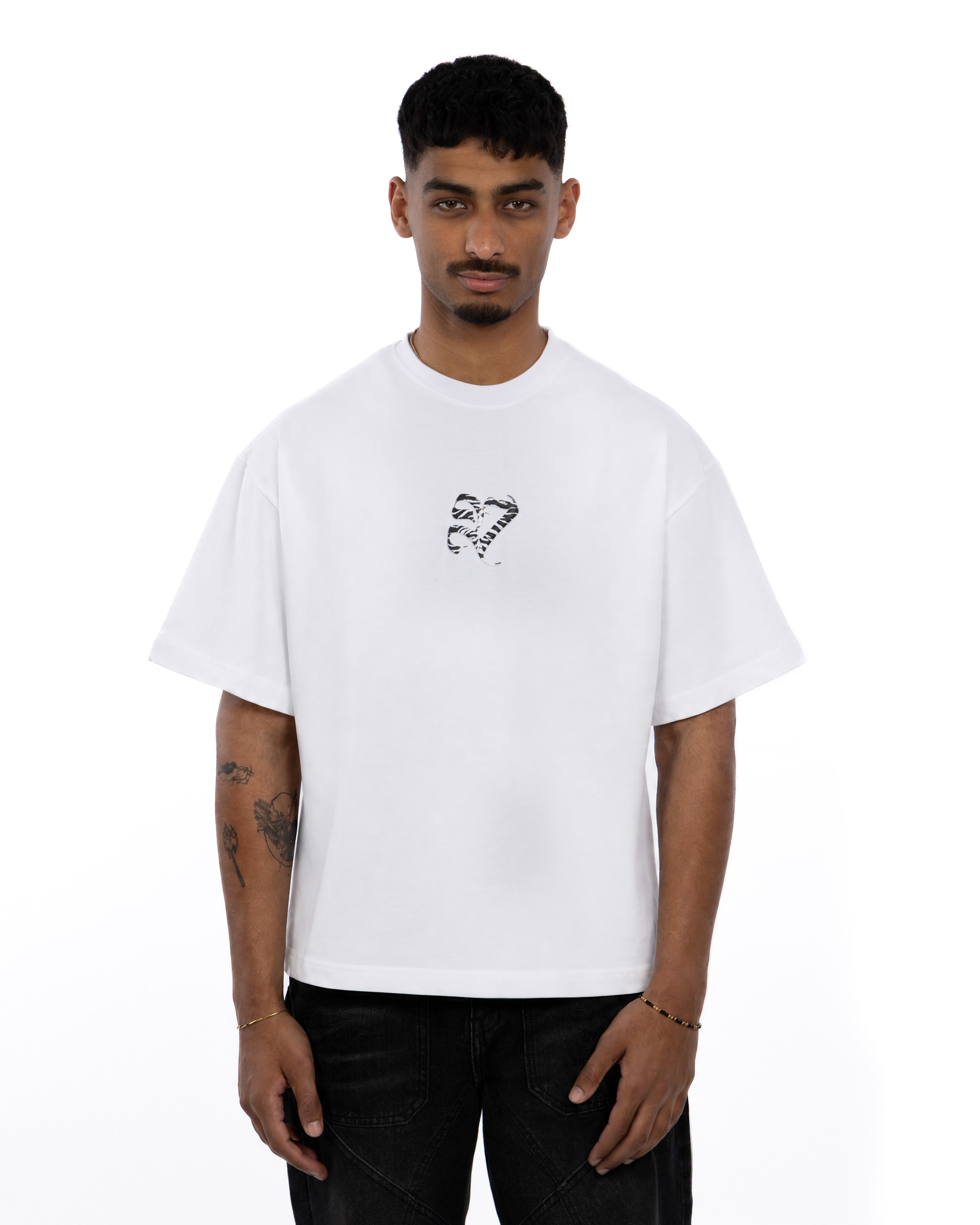 White shadow seven tee