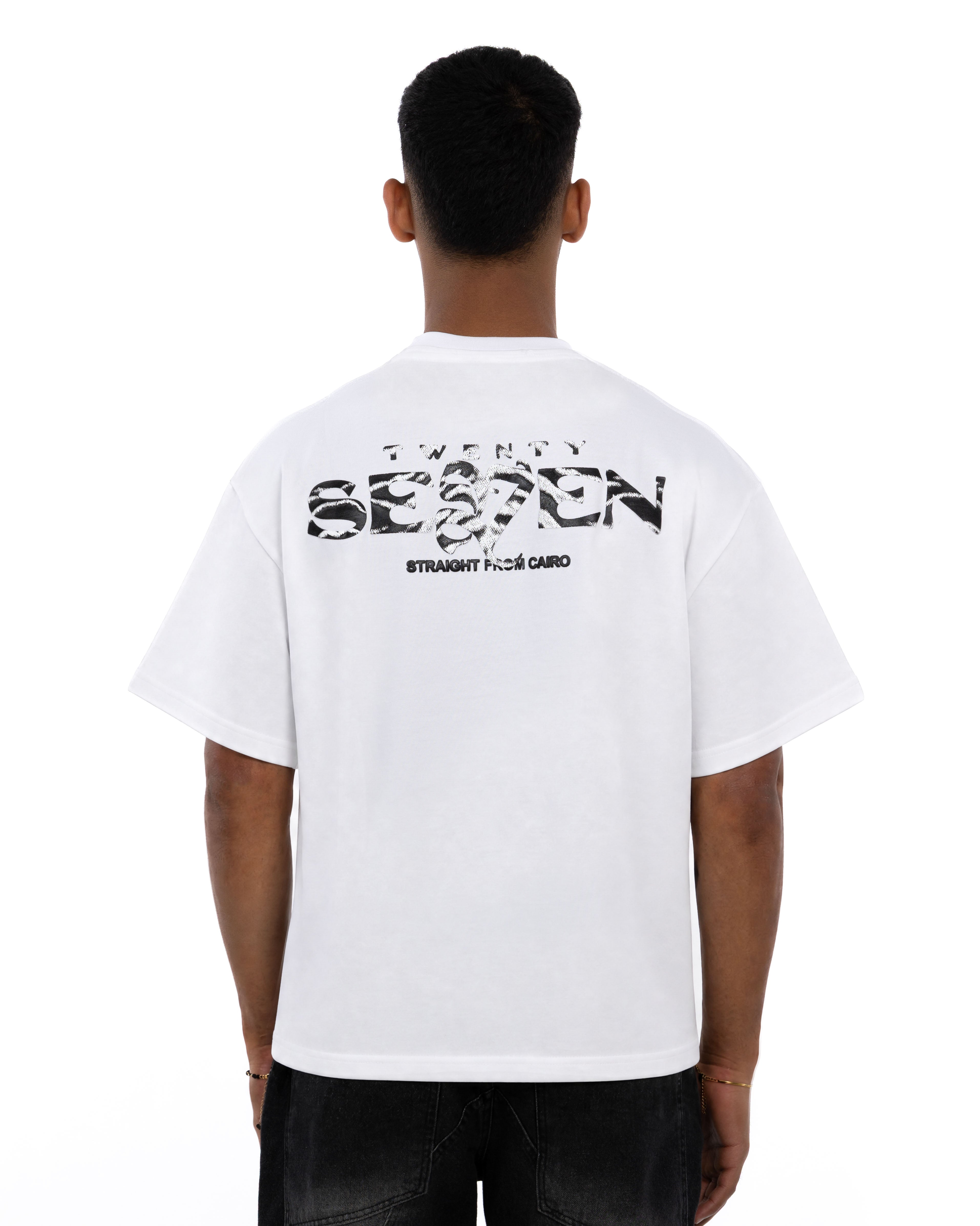 White shadow seven tee