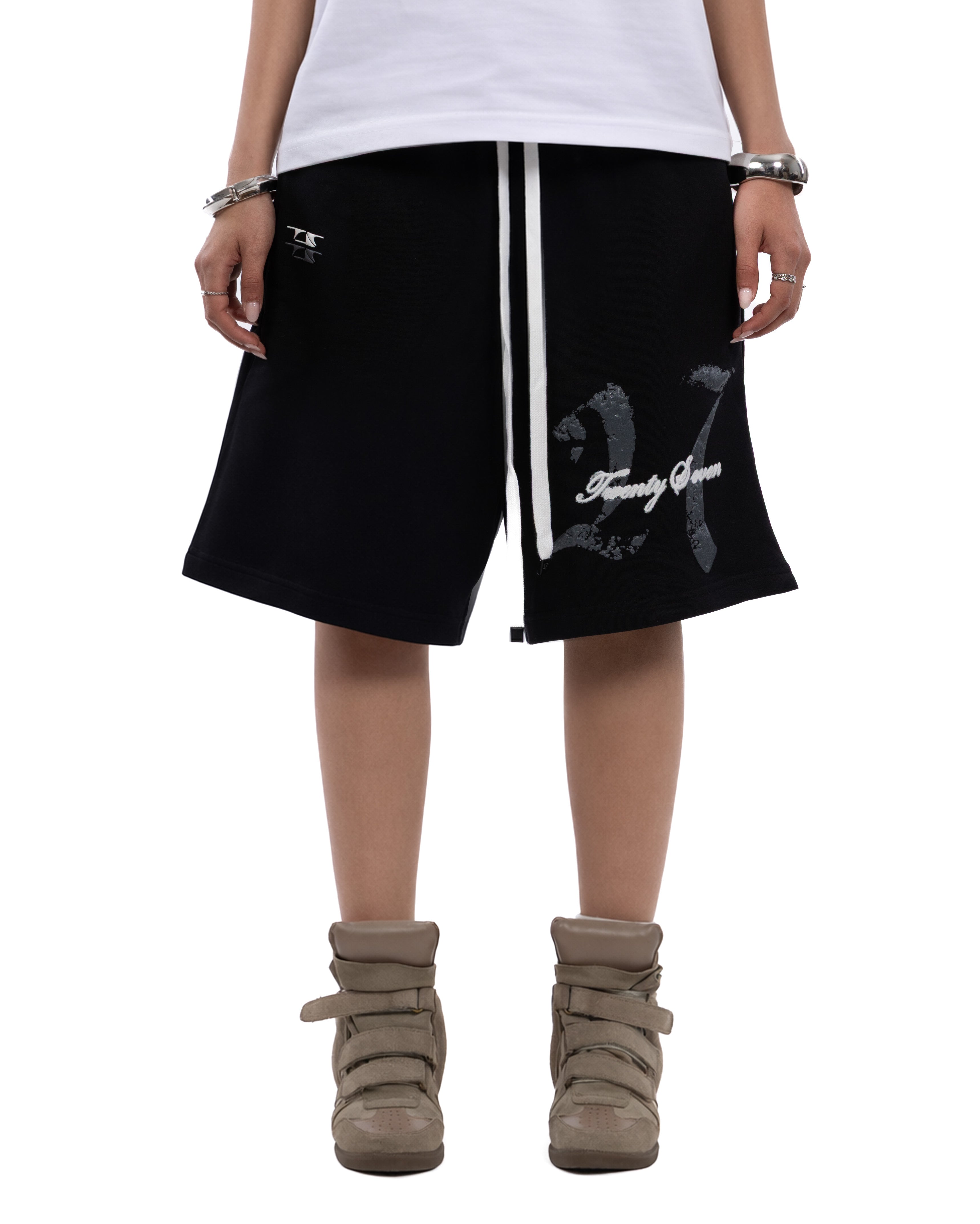 Marked Black Shorts