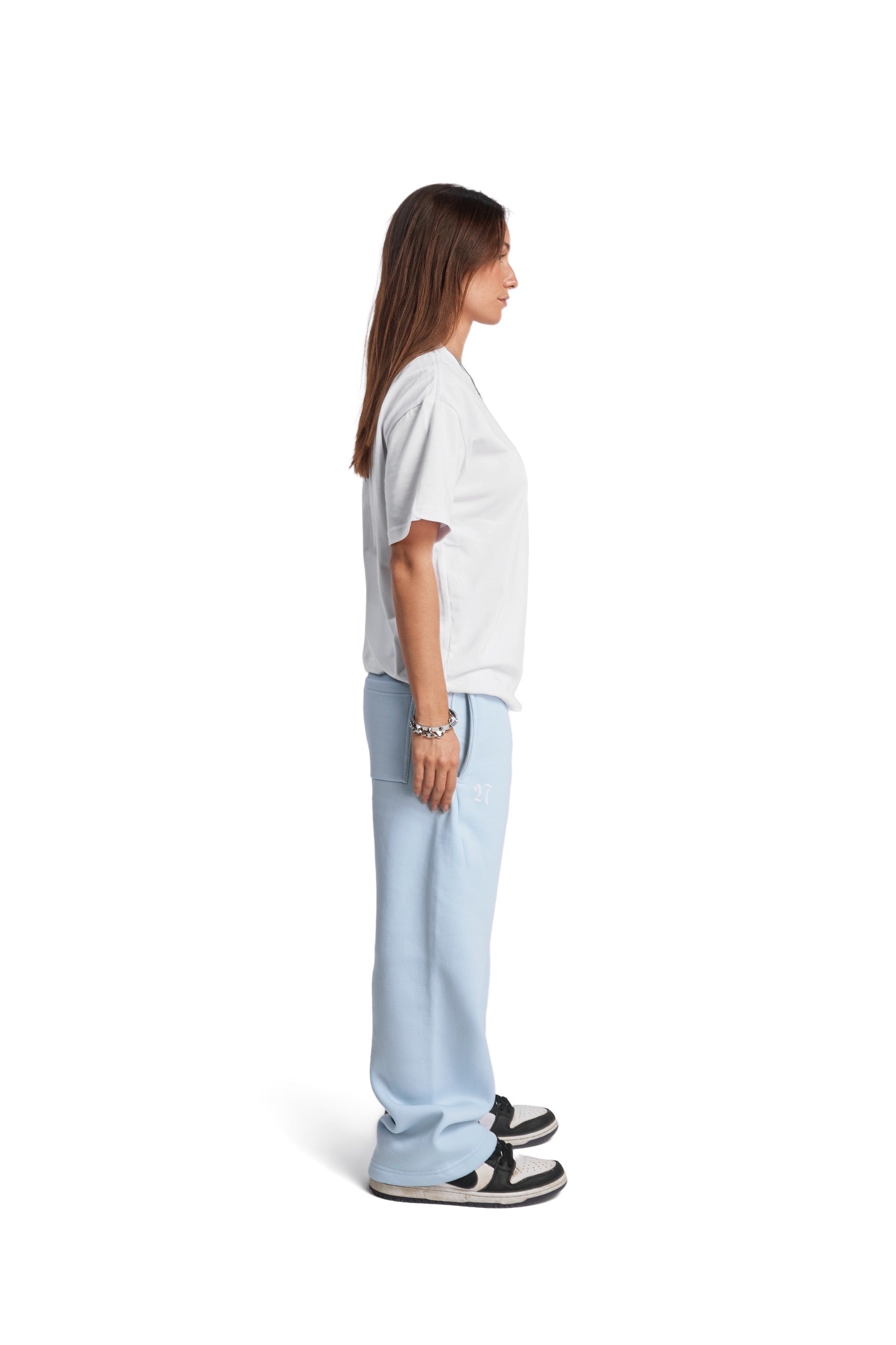 Baby blue classic seven sweatpants