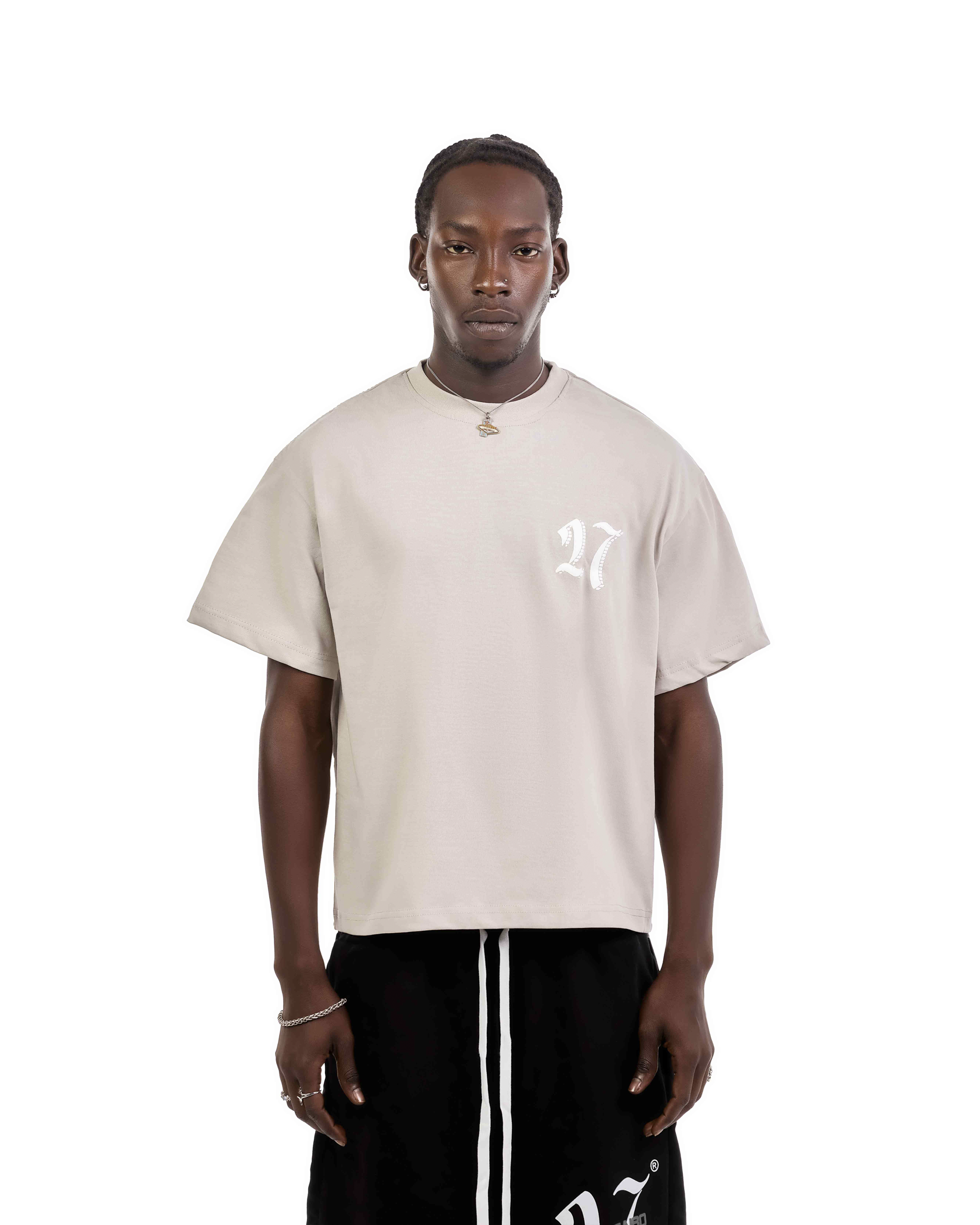 Shifted Light Gray Tee