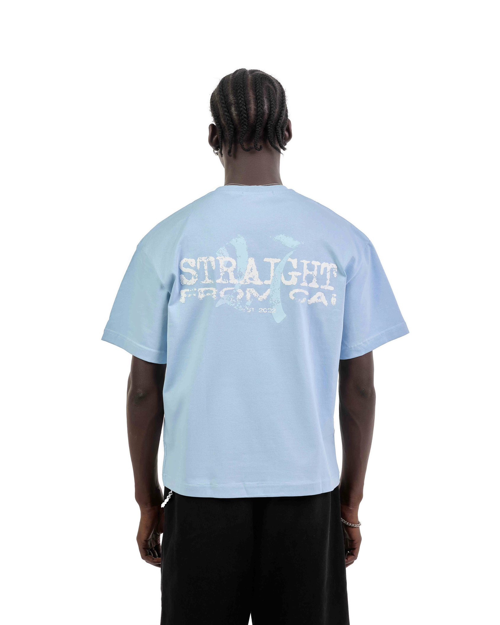 Straight From Cai Baby Blue Tee