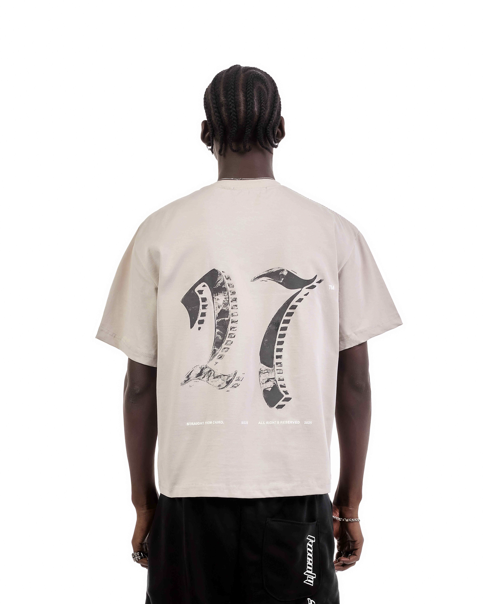 Shifted Light Gray Tee