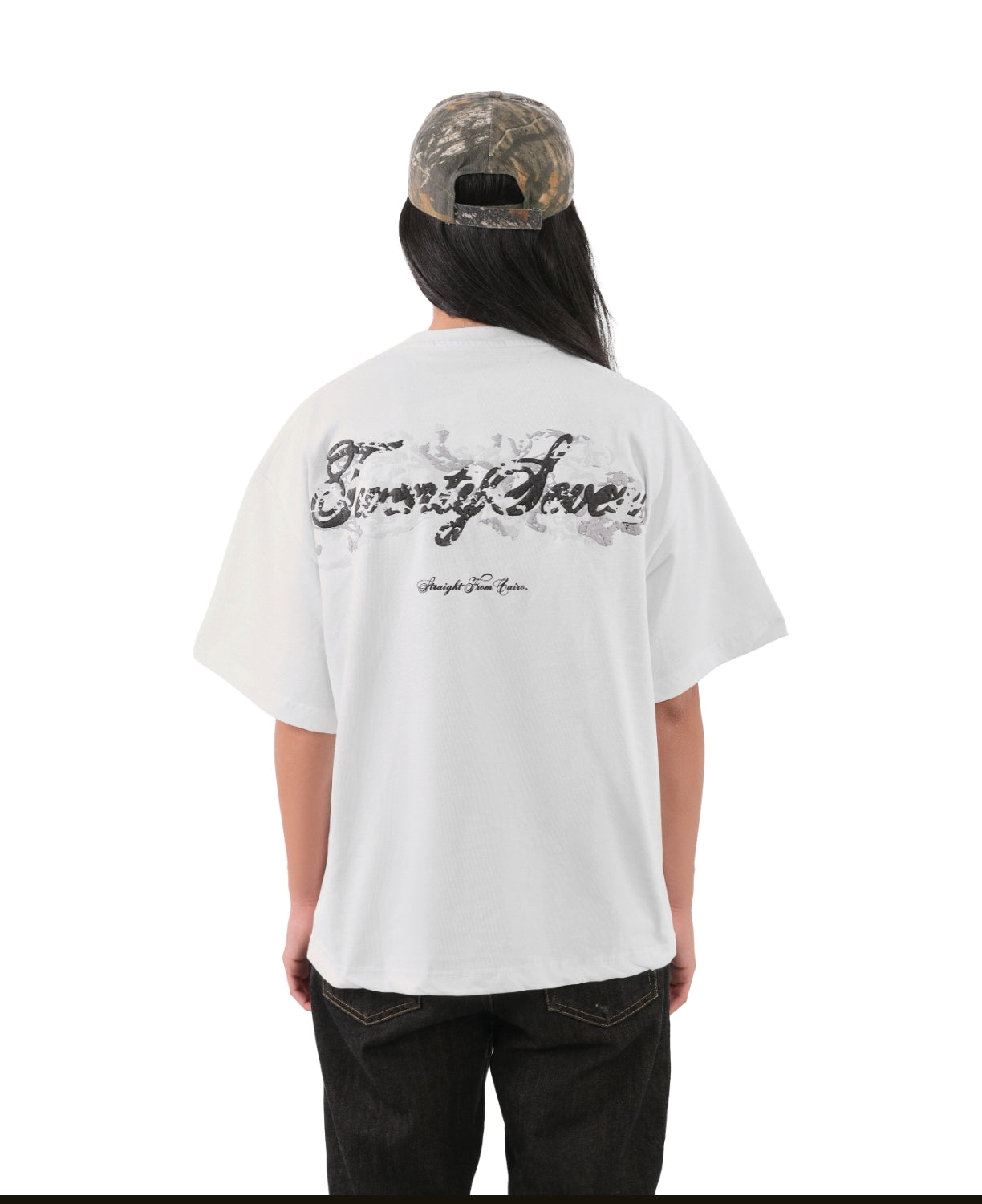 CRUSHED TYPE WHITE TEE