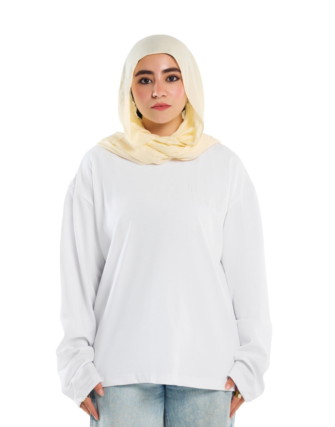 WHITE BASIC LONGSLEEVE